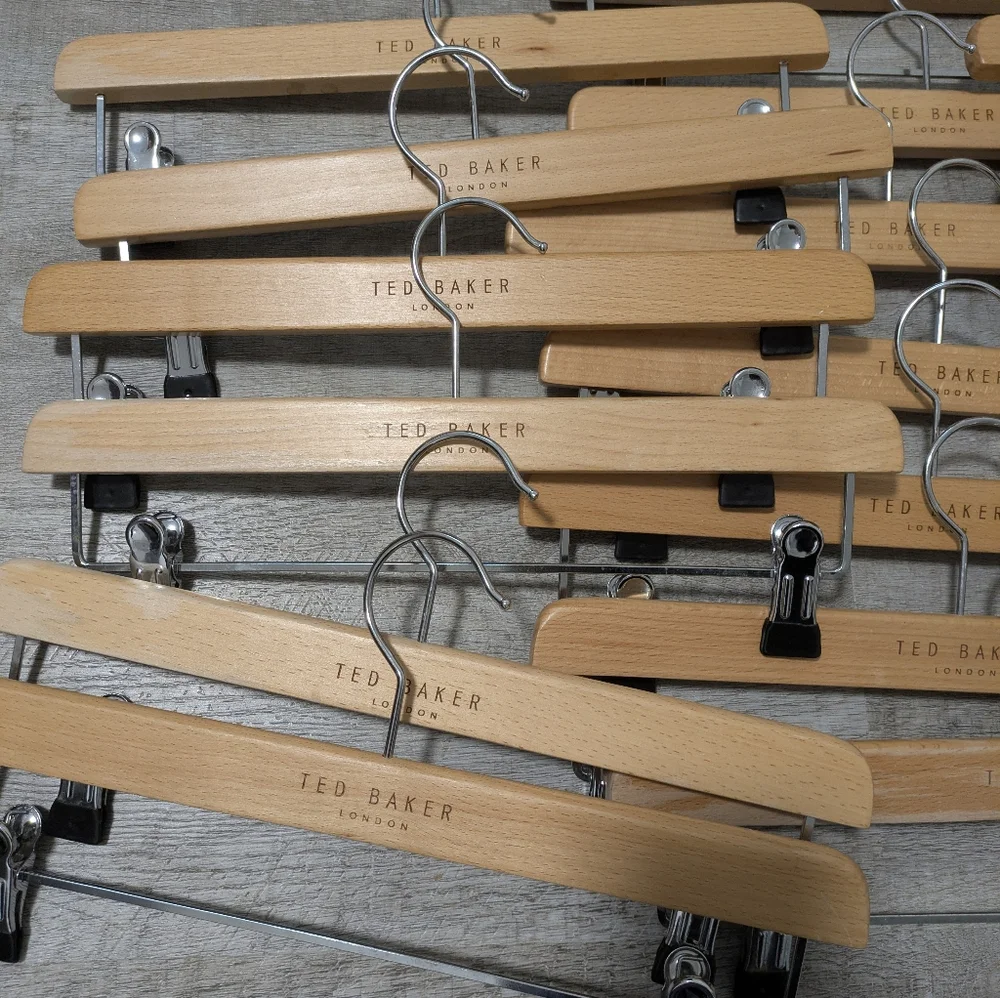 Ted Baker Natural Wood Skirt And Pants Hangers 20 Count